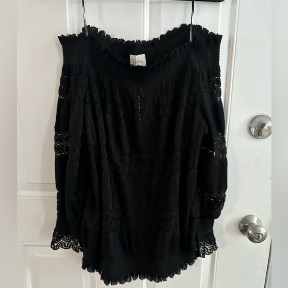 Deletta Anthropologie Riley Top - Black XL NWT - Picture 2 of 5